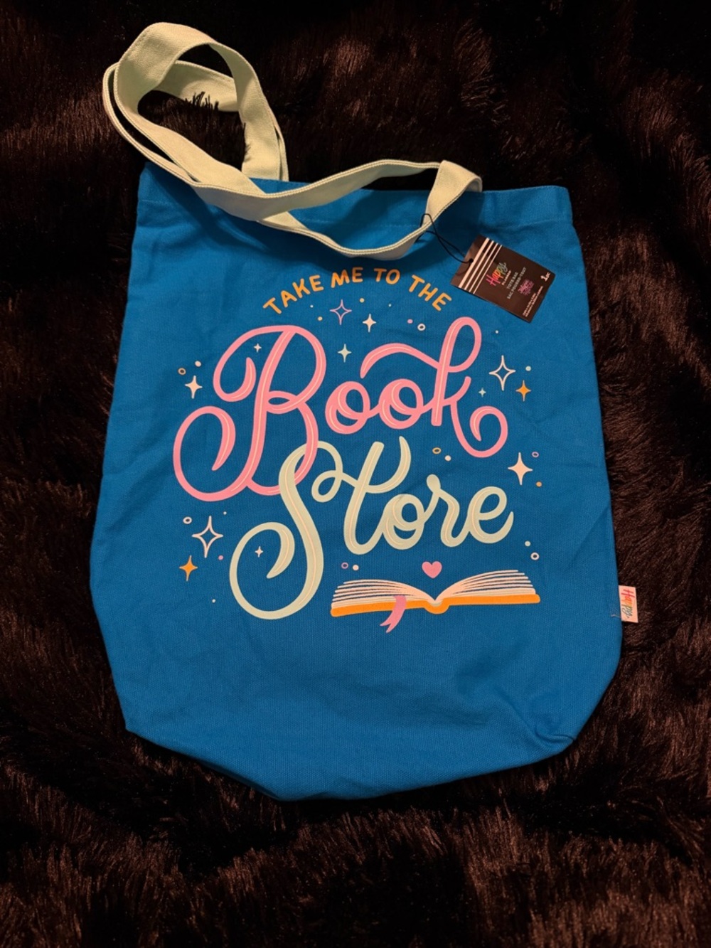 Happy Planner Book Store Tote Bag Blue “Take Me To The Book Store”